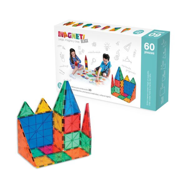 JUGUETE MAGNÉTICO MAGNETI BLOCKS 60 PIEZAS