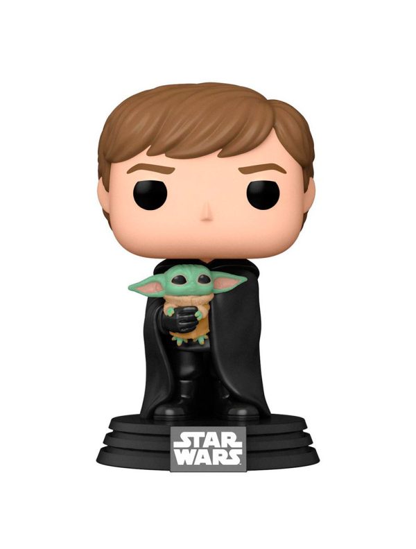FUNKO POP: STAR WARS THE MANDALORIAN - LUKE SKYWALKER W/ GROGU #482 - Imagen 2