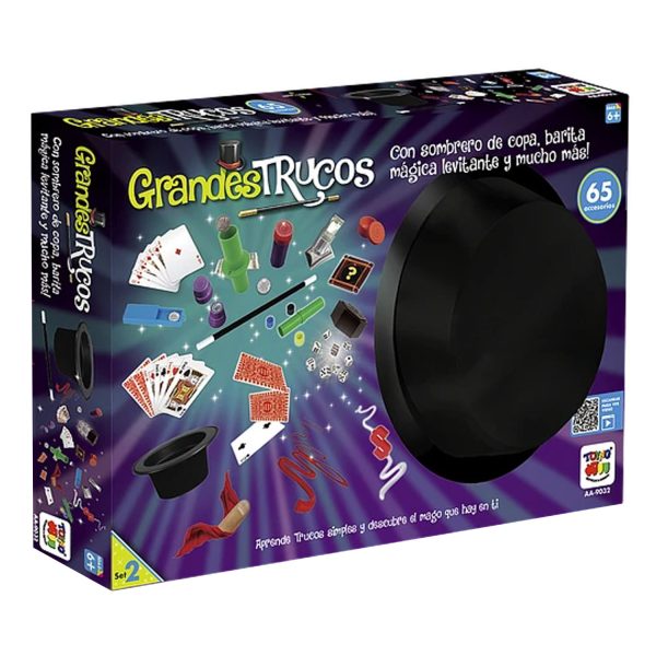 JUEGO GRANDES TRUCOS SET 2 65 TRUCOS C/SOMBRERO