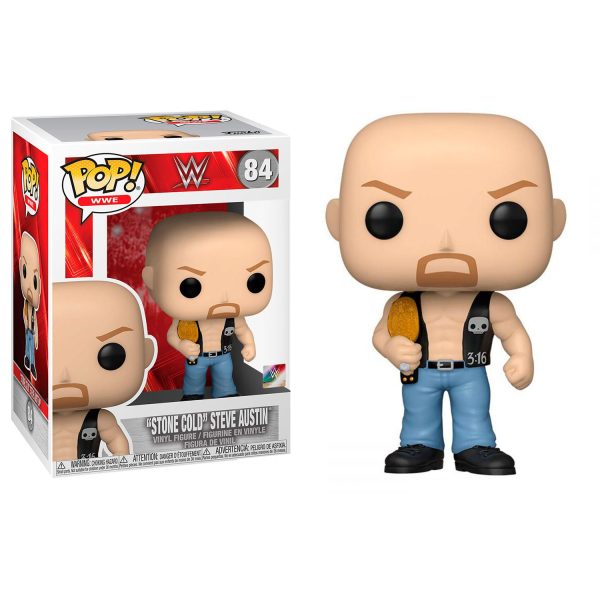 FUNKO POP WWE - STONE COLD STEVE AUSTIN W/BELT(MT) #84