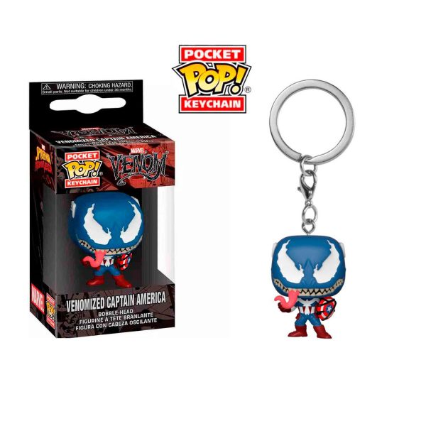 POP KEYCHAIN MARVEL VENOM - CAPTAIN AMERICA