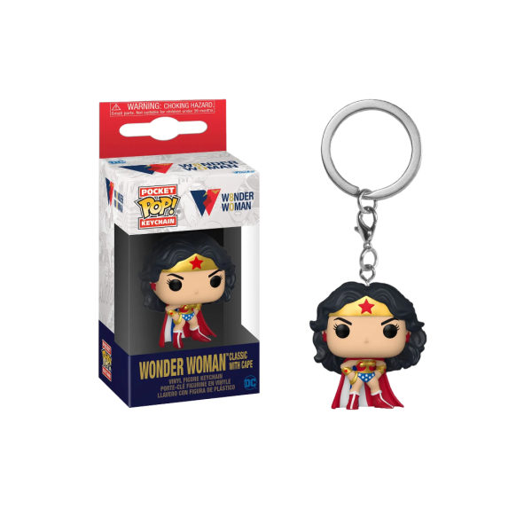 POP KEYCHAIN WONDER WOMAN 80TH - WONDER WOMAN(CLASSICW/CAPE)