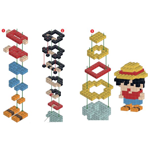 ARMABLE LUFFY ONE PIECE MICROBLOCK - Imagen 2