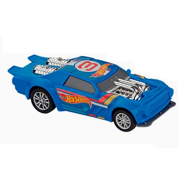 VEHICULOS PULLBACK HOT WHEELS FAST RACER 13CM AZUL