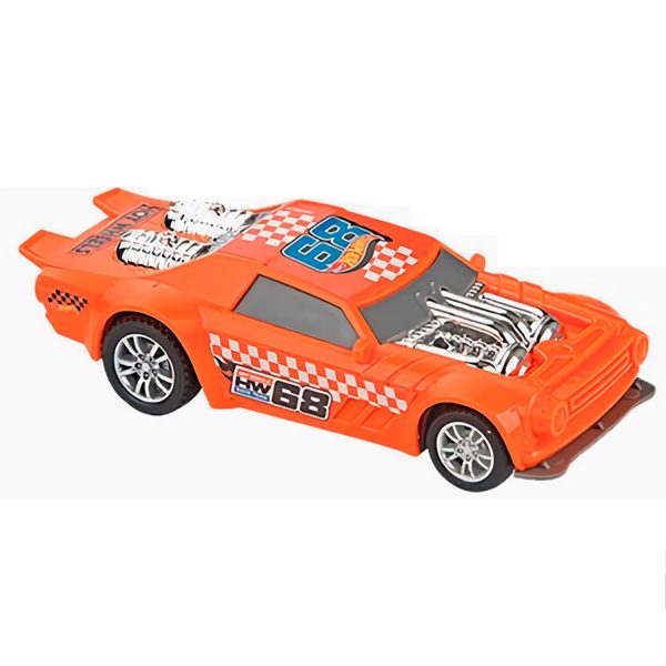 VEHICULOS PULLBACK HOT WHEELS FAST RACER 13CM NARANJO