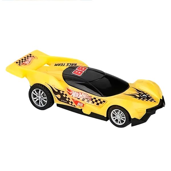 VEHICULOS PULLBACK HOT WHEELS FAST RACER 13CM AMARILLO
