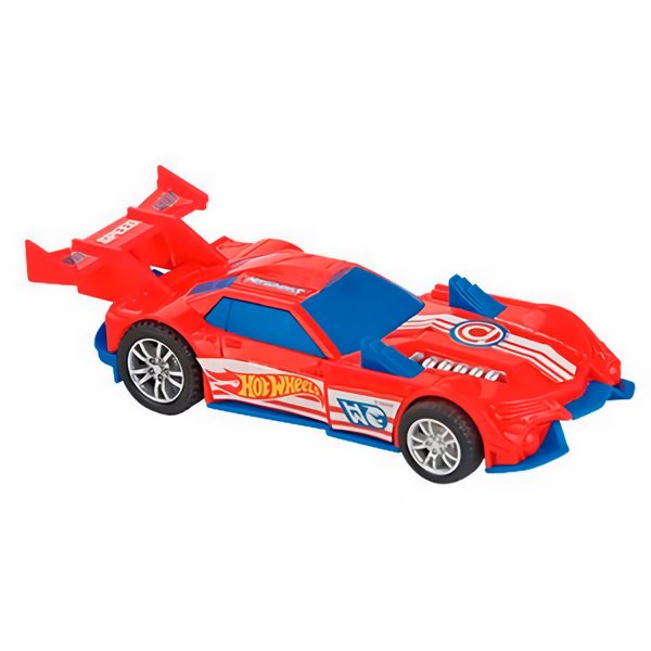 VEHICULOS PULLBACK HOT WHEELS FAST RACER 13CM ROJO