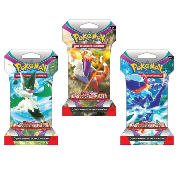 POKEMON TCG: ESCARLATA Y PÚRPURA - EVOLUCIONES EN PALDEA SLEEVED BOOSTER ESPAÑOL - Imagen 2