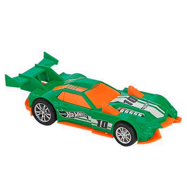 VEHICULOS PULLBACK HOT WHEELS FAST RACER 13CM VERDE