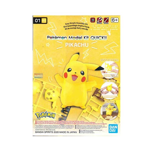 MODEL KIT POKEMON QUICK 01 PIKACHU BANDAI HOBBY - Imagen 2