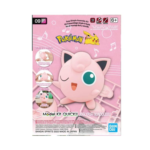 MODEL KIT POKEMON QUICK 09 JIGGLYPUFF BANDAI HOBBY - Imagen 2
