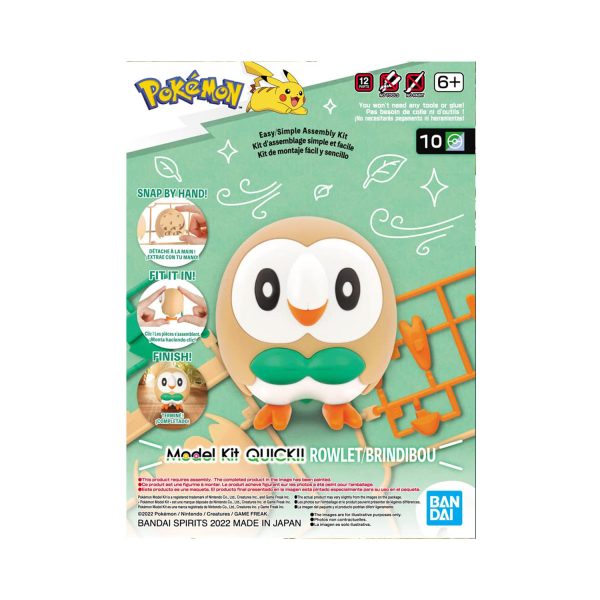 MODEL KIT POKEMON QUICK 10 ROWLET BANDAI HOBBY - Imagen 2