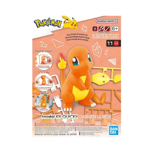 MODEL KIT POKEMON QUICK!! 11 CHARMANDER BANDAI HOBBY - Imagen 2