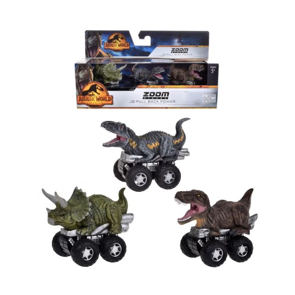 PACK 3 DINOSAURIOS VEHICULO PULLBACK JURASSIC WORLD DOMINION – PACK INDORAPTOR