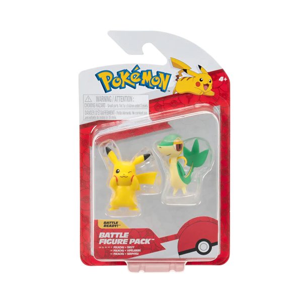 FIGURA BATTLE POKEMON - PIKACHU Y SNIVY - Imagen 2
