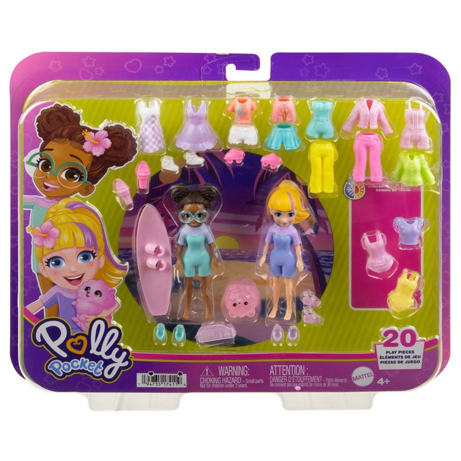 POLLY POCKET DE MODA - PACK DE MODA DIA DE PLAYA - Imagen 2